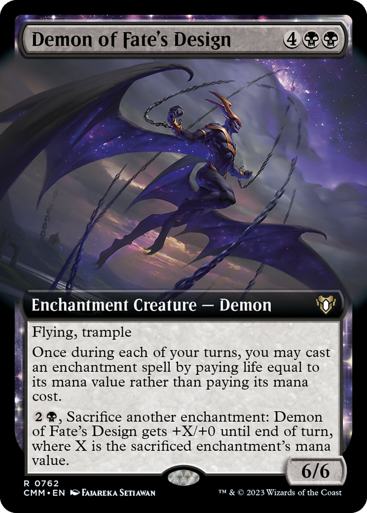 Demon of Fate's Design (Extended Art) [Commander Masters] Magic: The Gathering