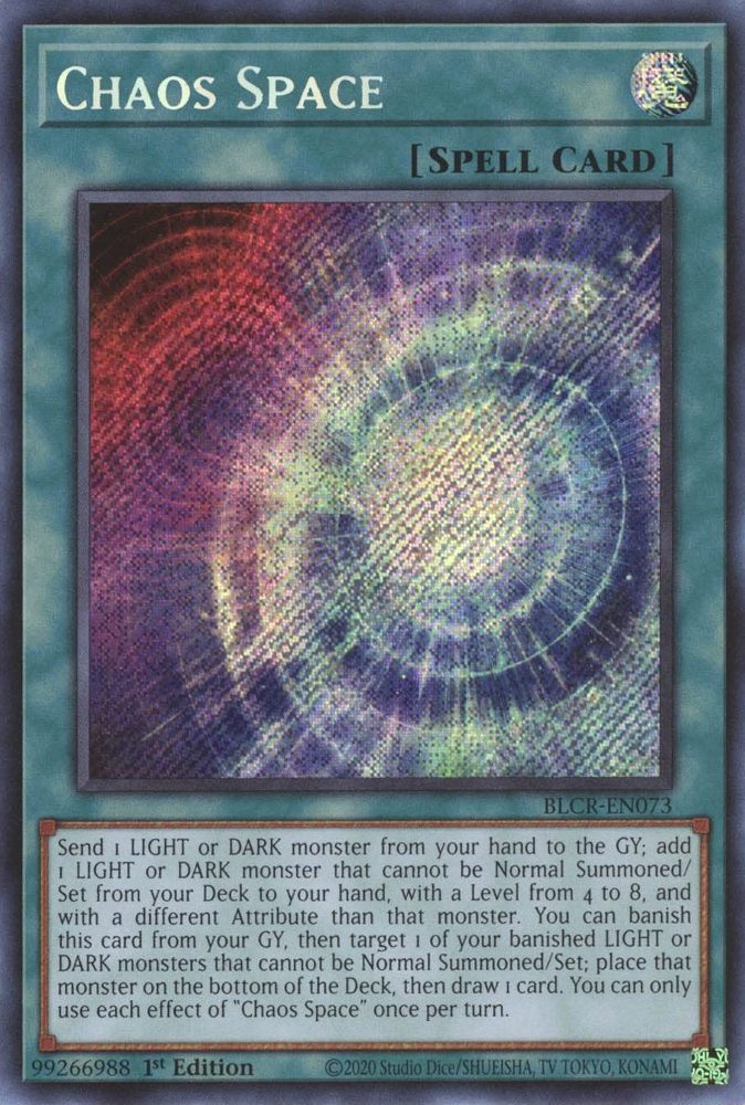 Chaos Space [BLCR-EN073] Secret Rare - Yugioh Cards For Your TCG Needs!