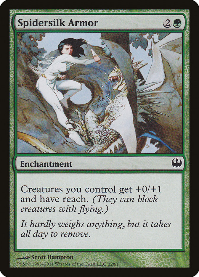 Spidersilk Armor [Duel Decks: Knights vs. Dragons] Magic: The Gathering