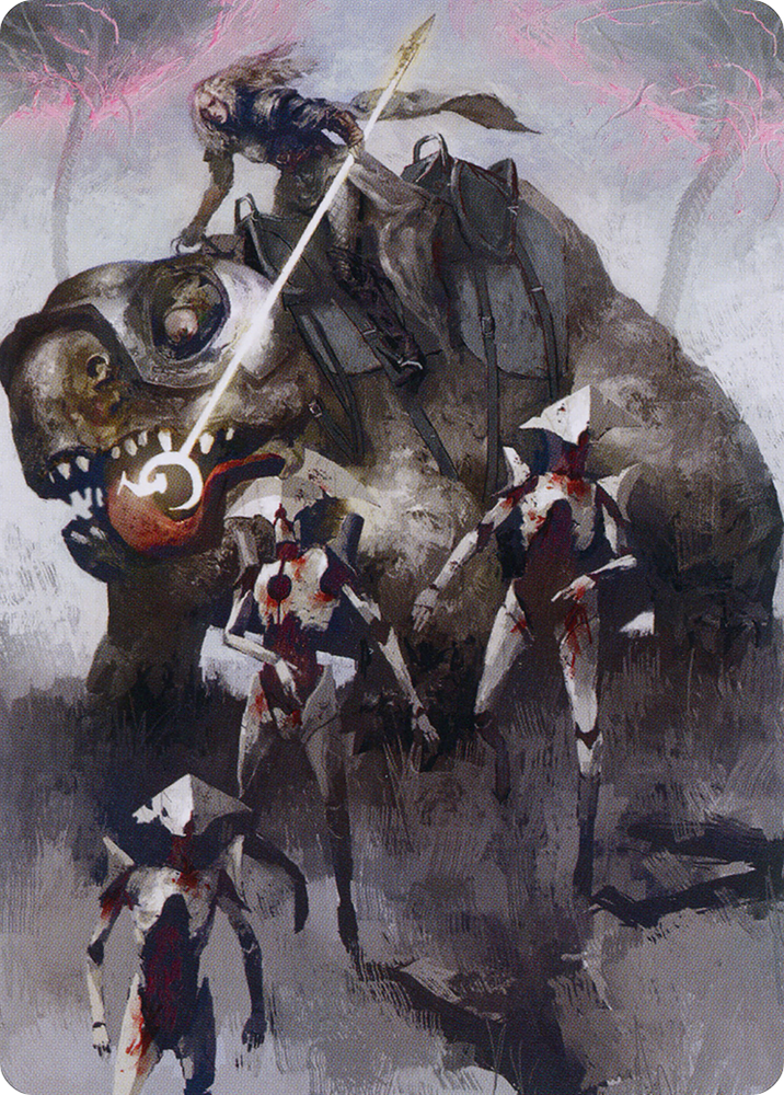 Thalia and The Gitrog Monster Art Card [March of the Machine Art Series] Magic: The Gathering
