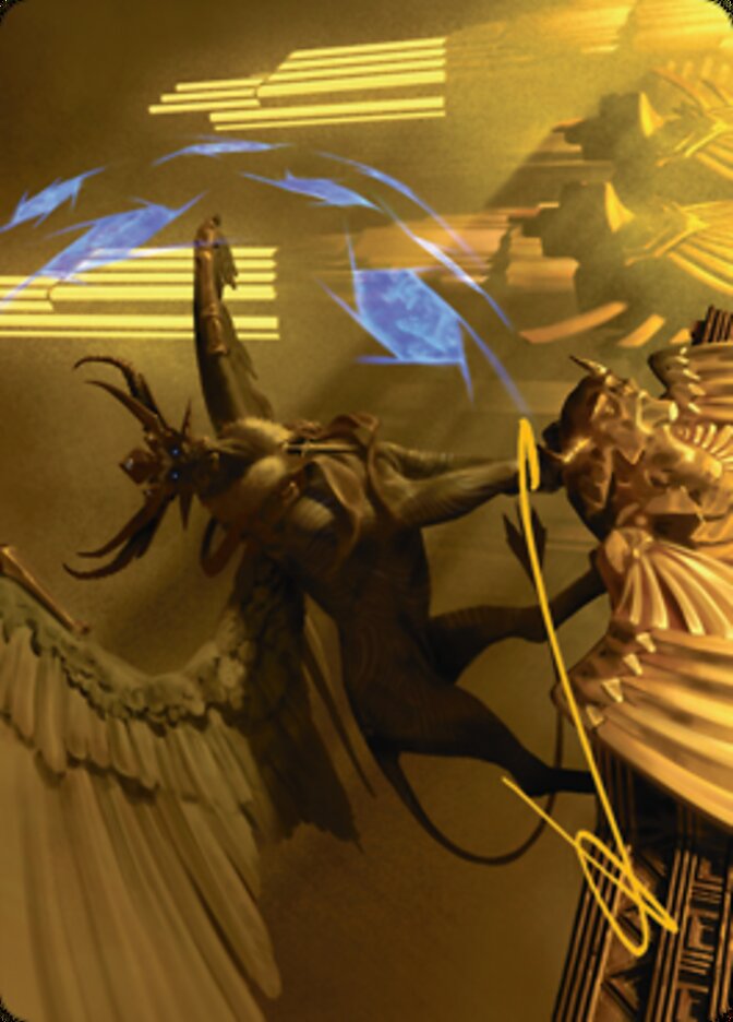 Raffine, Scheming Seer Art Card (Gold-Stamped Signature) [Streets of New Capenna Art Series] Magic: The Gathering