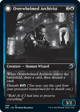 Overwhelmed Archivist // Archive Haunt [Innistrad: Double Feature] Magic: The Gathering