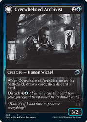 Overwhelmed Archivist // Archive Haunt [Innistrad: Double Feature] Magic: The Gathering