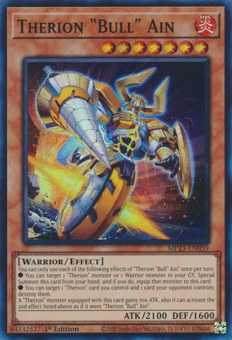 Therion "Bull" Ain [MP23-EN059] Super Rare - Yugioh Cards For Your TCG Needs!