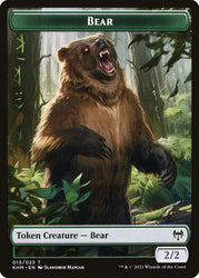 Treasure // Bear Double-Sided Token [Kaldheim Tokens] Magic: The Gathering