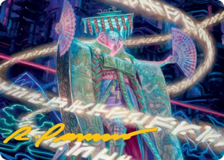 Satsuki, the Living Lore Art Card (Gold-Stamped Signature) [Kamigawa: Neon Dynasty Art Series] Magic: The Gathering