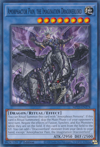 Amorphactor Pain, the Imagination Dracoverlord [MP23-EN278] Common - Yugioh Cards For Your TCG Needs!