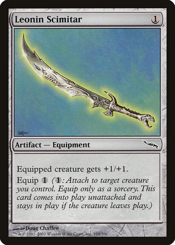 Leonin Scimitar [Mirrodin] Magic: The Gathering