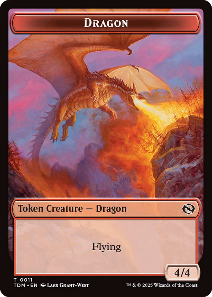 Reliquary Dragon // Dragon (0011) Double-Sided Token [Tarkir: Dragonstorm Tokens] Magic: The Gathering