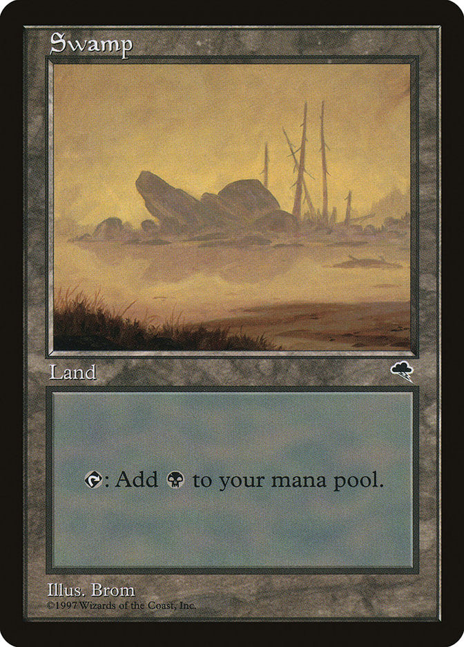 Swamp (Large Jutting Stone) [Tempest] Magic: The Gathering