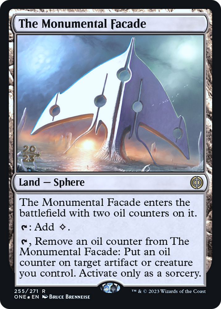 The Monumental Facade [Phyrexia: All Will Be One Prerelease Promos] Magic: The Gathering