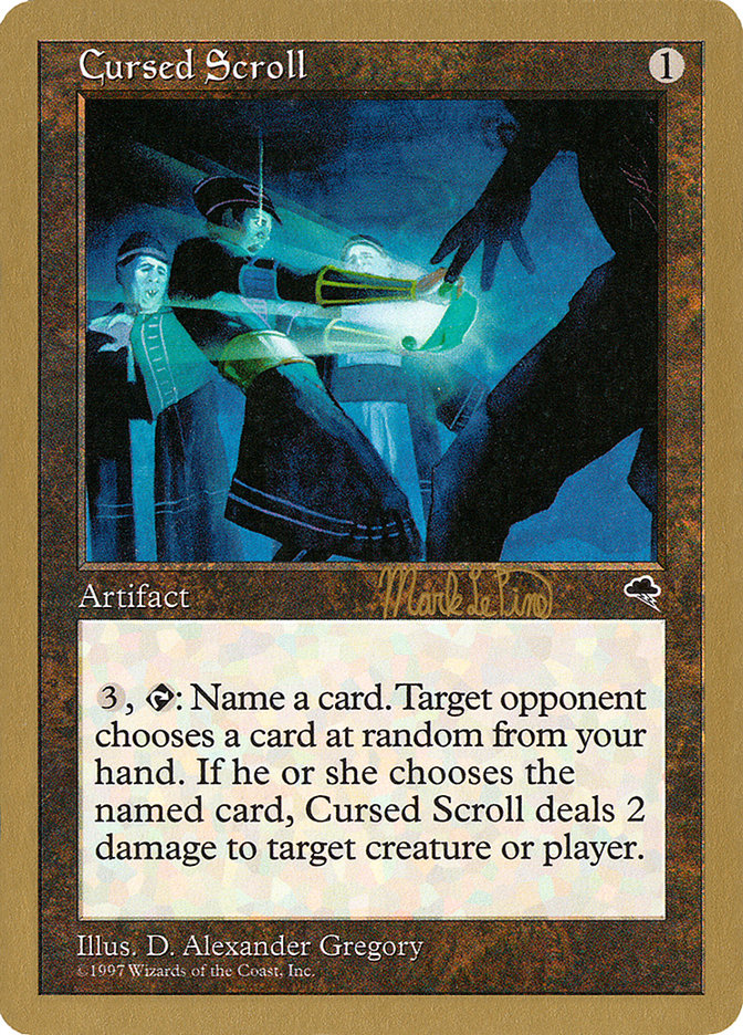 Cursed Scroll (Mark Le Pine) [World Championship Decks 1999] Magic: The Gathering
