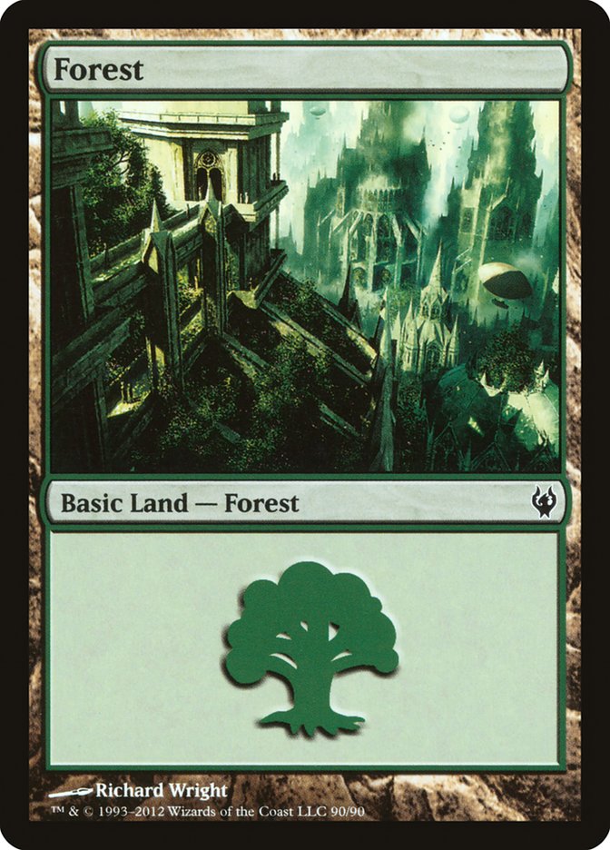 Forest (90) [Duel Decks: Izzet vs. Golgari] Magic: The Gathering