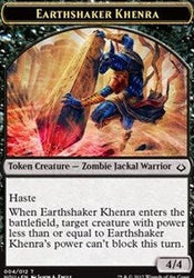 Earthshaker Khenra // Cat Double-Sided Token [Hour of Devastation Tokens] Magic: The Gathering