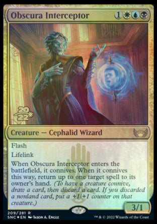 Obscura Interceptor [Streets of New Capenna Prerelease Promos] Magic: The Gathering