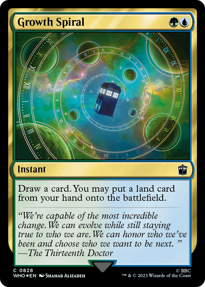 Growth Spiral (Surge Foil) [Doctor Who] Magic: The Gathering
