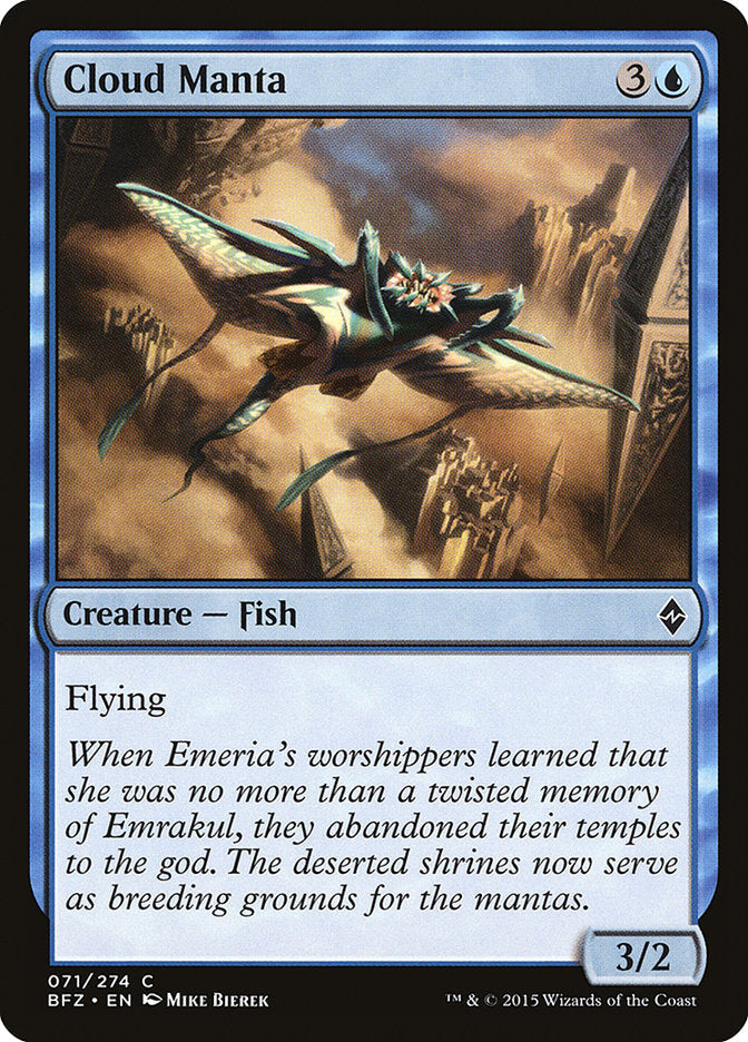 Cloud Manta [Battle for Zendikar] Magic: The Gathering