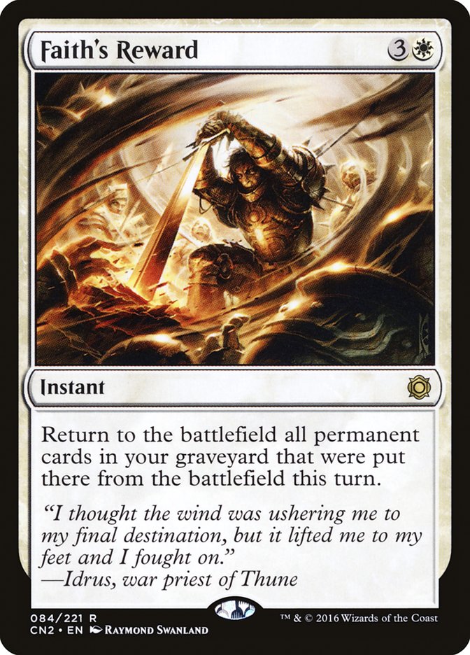 Faith's Reward [Conspiracy: Take the Crown] Magic: The Gathering