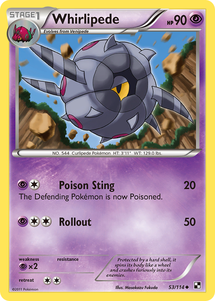 Whirlipede (53/114) [Black & White: Base Set] Pokémon