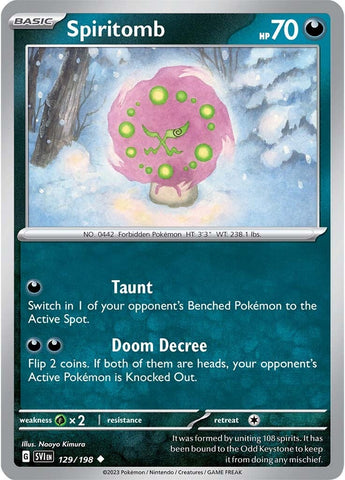 Spiritomb (129/198) [Scarlet & Violet: Base Set] - Pokemon Cards For Your TCG Needs!