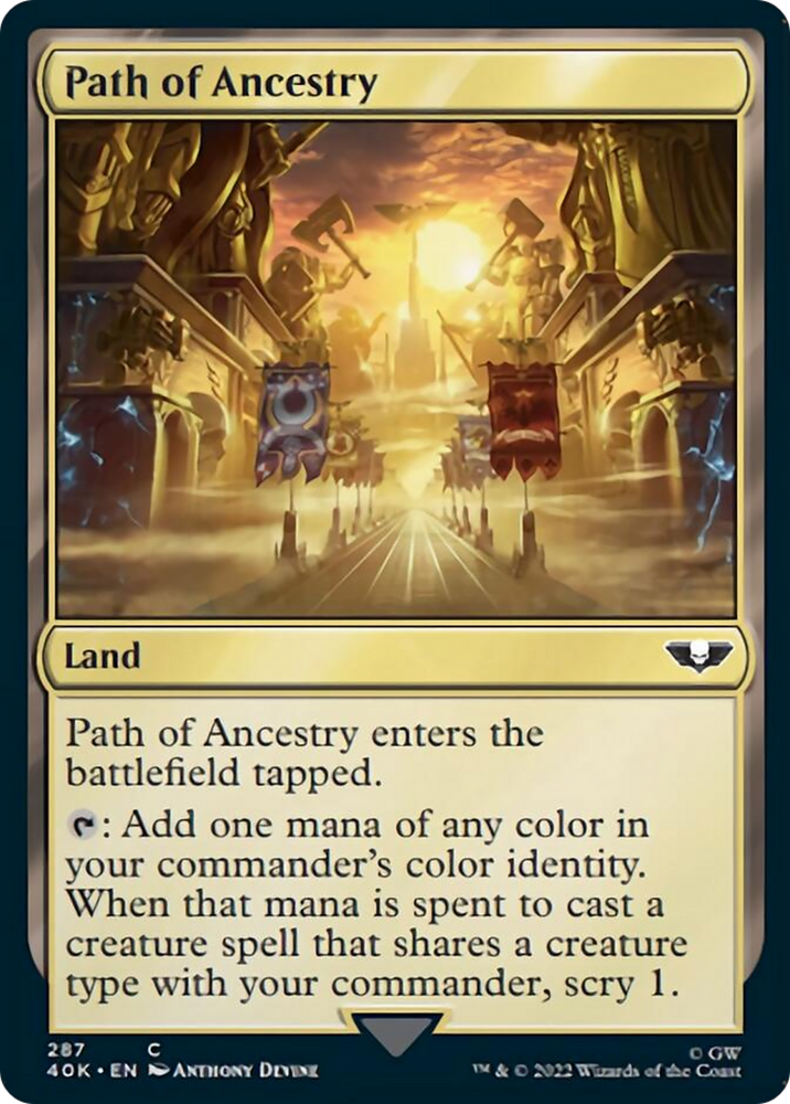 Path of Ancestry (Surge Foil) [Warhammer 40,000] Magic: The Gathering