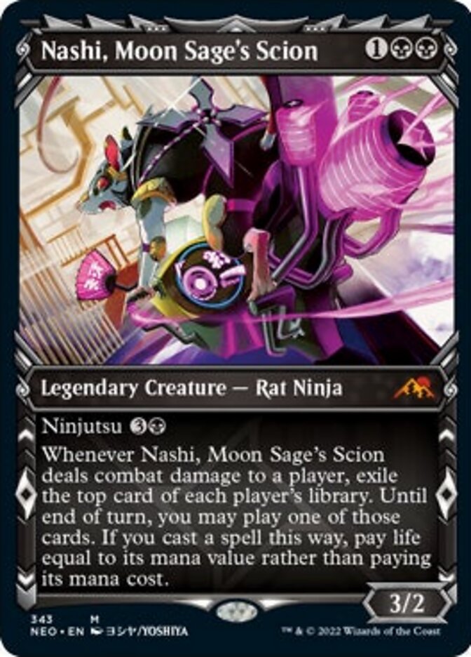 Nashi, Moon Sage's Scion (Showcase Ninja) [Kamigawa: Neon Dynasty] Magic: The Gathering