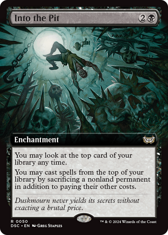 Into the Pit (Extended Art) [Duskmourn: House of Horror Commander] Magic: The Gathering