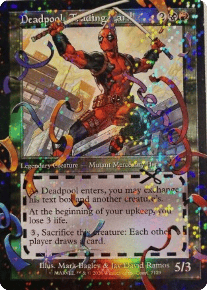 Deadpool, Trading Card (7129) (Pool Party Foil) [Secret Lair Drop Series]