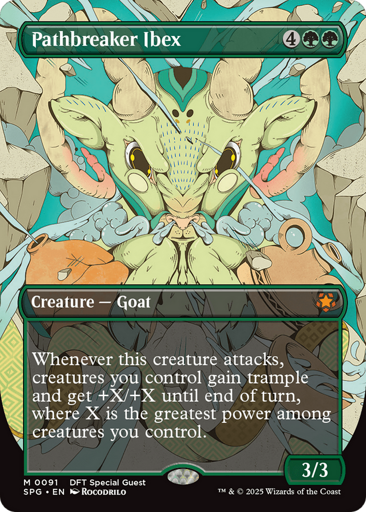 Pathbreaker Ibex (Borderless) [Aetherdrift Special Guests] Magic: The Gathering