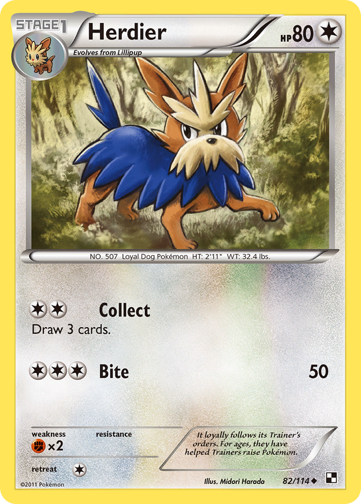 Herdier (82/114) [Black & White: Base Set] Pokémon