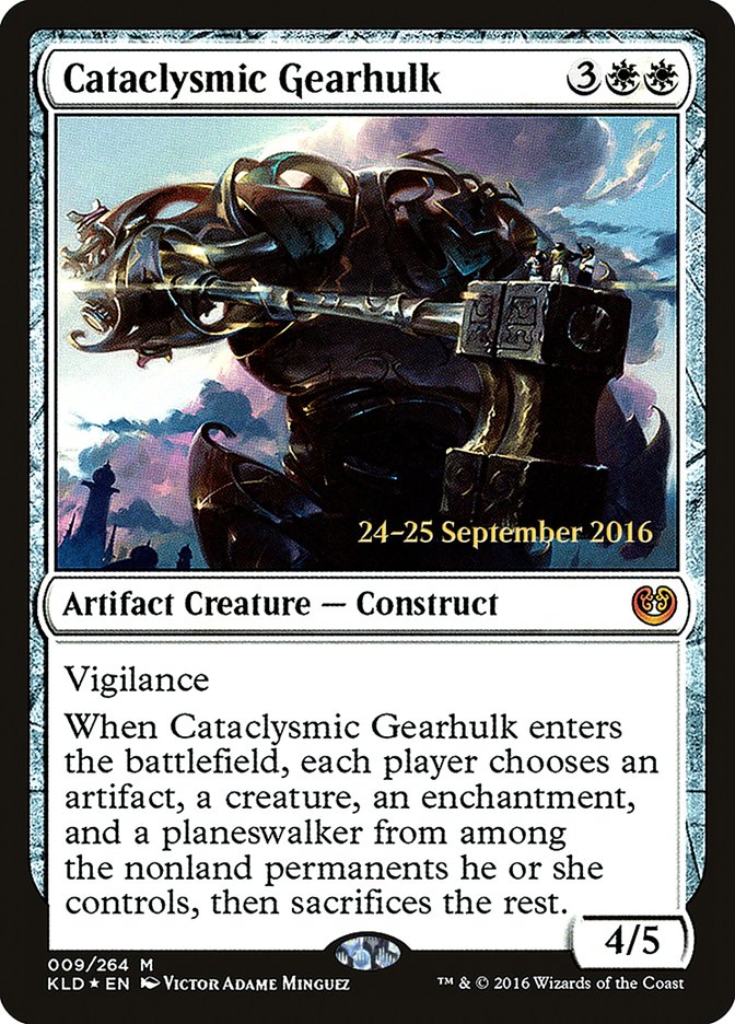 Cataclysmic Gearhulk [Kaladesh Prerelease Promos] Magic: The Gathering