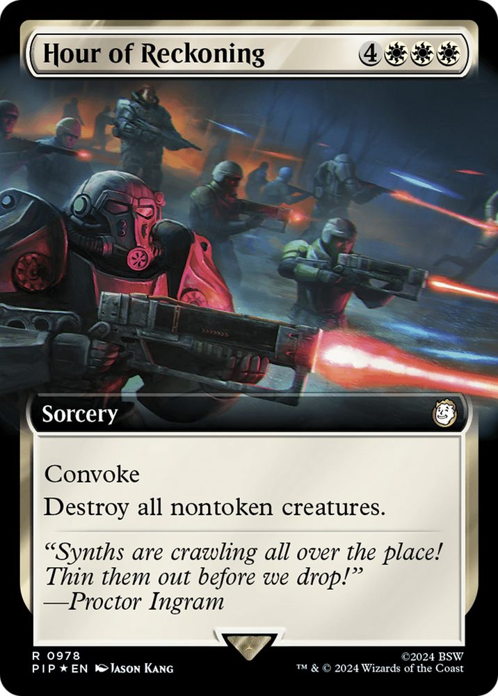 Hour of Reckoning (Extended Art) (Surge Foil) [Fallout] Magic: The Gathering