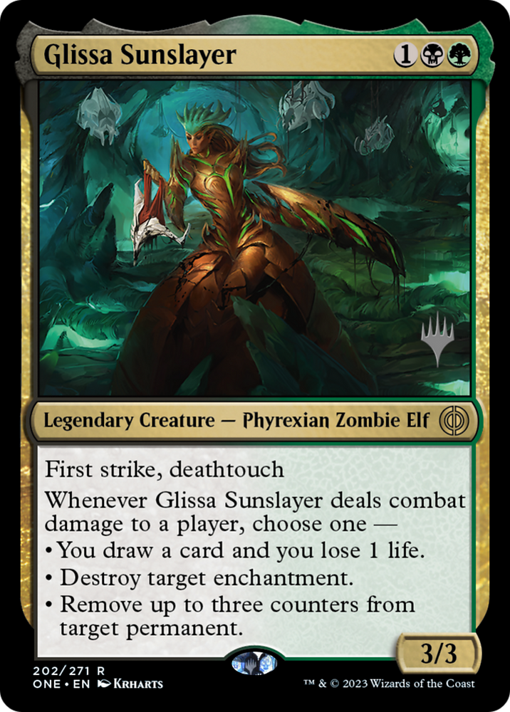 Glissa Sunslayer (Promo Pack) [Phyrexia: All Will Be One Promos] Magic: The Gathering