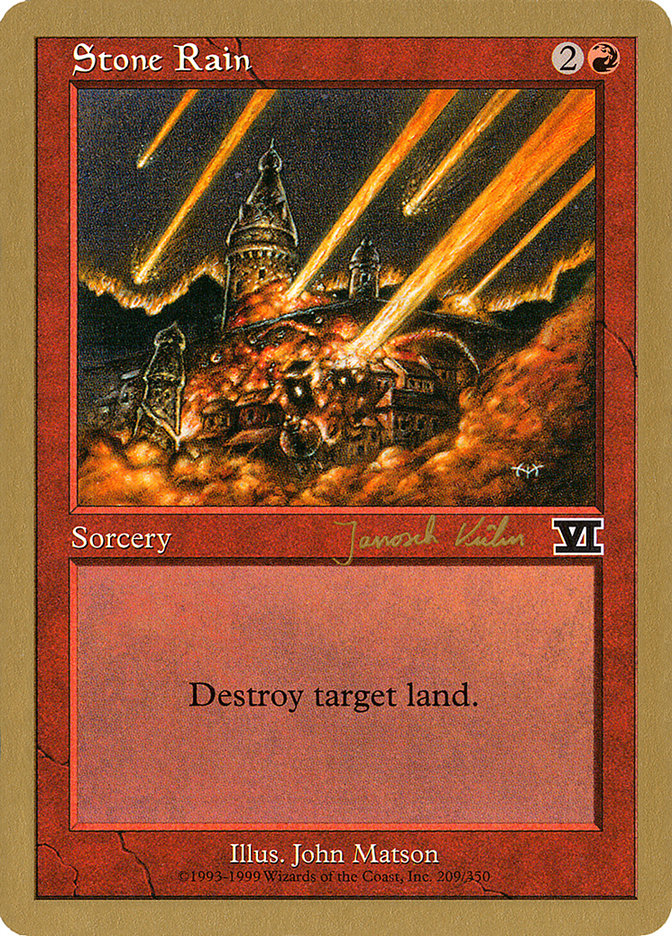 Stone Rain (Janosch Kuhn) [World Championship Decks 2000] Magic: The Gathering