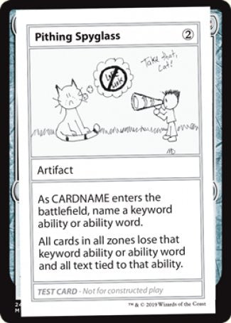 Pithing Spyglass (2021 Edition) [Mystery Booster Playtest Cards] Magic: The Gathering