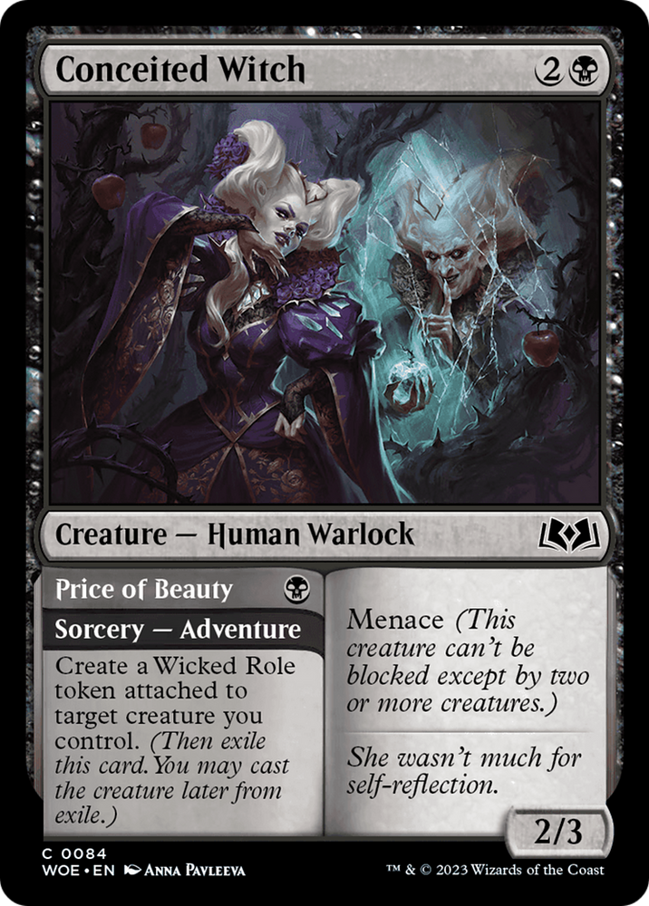 Conceited Witch // Price of Beauty [Wilds of Eldraine] Magic: The Gathering