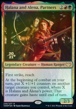 Halana and Alena, Partners [Innistrad: Crimson Vow Prerelease Promos] Magic: The Gathering