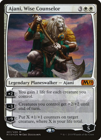 Ajani, Wise Counselor [Core Set 2019] Magic: The Gathering