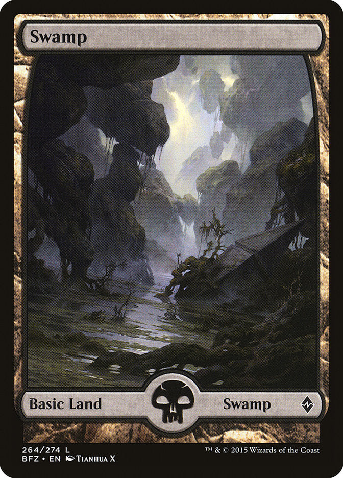 Swamp (264) (Full Art) [Battle for Zendikar] Magic: The Gathering