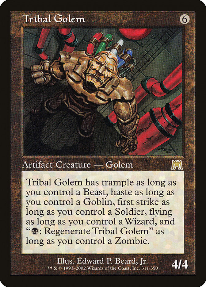 Tribal Golem [Onslaught] Magic: The Gathering