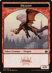 Dragon // Goblin Double-Sided Token [Ravnica Allegiance Guild Kit Tokens] Magic: The Gathering