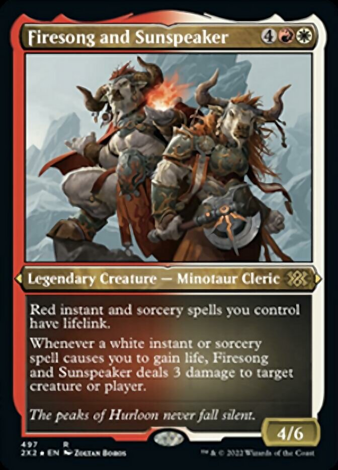 Firesong and Sunspeaker (Foil Etched) [Double Masters 2022] Magic: The Gathering