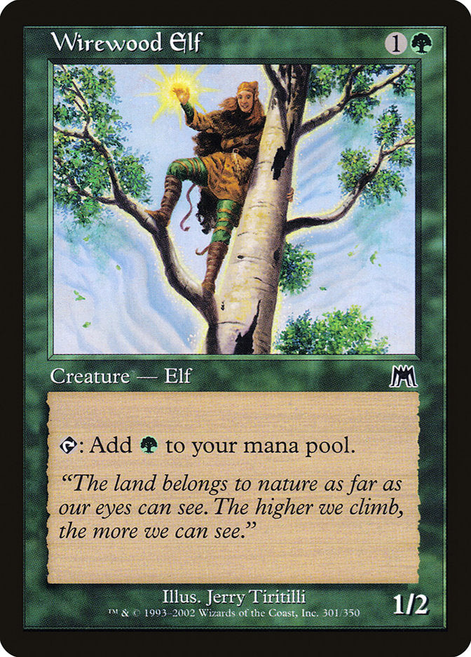 Wirewood Elf [Onslaught] Magic: The Gathering