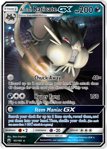 Alolan Raticate GX (85/168) [Sun & Moon: Celestial Storm] Pokémon