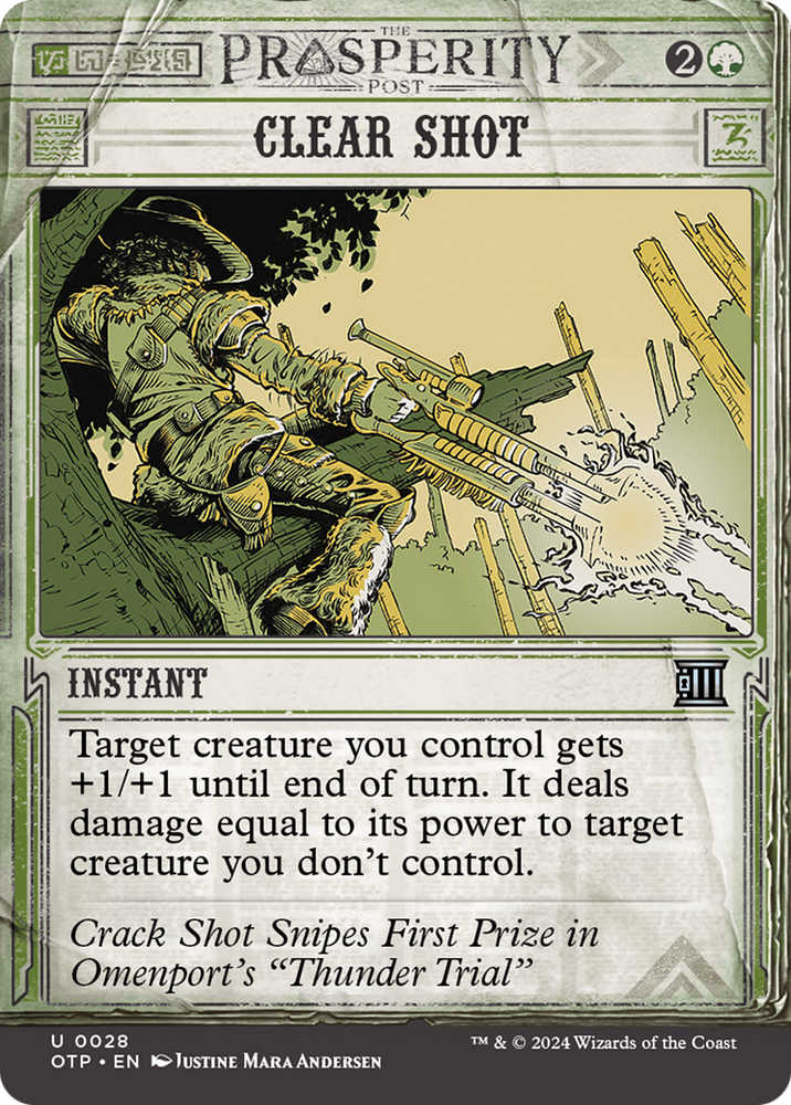 Clear Shot [Outlaws of Thunder Junction: Breaking News] Magic: The Gathering