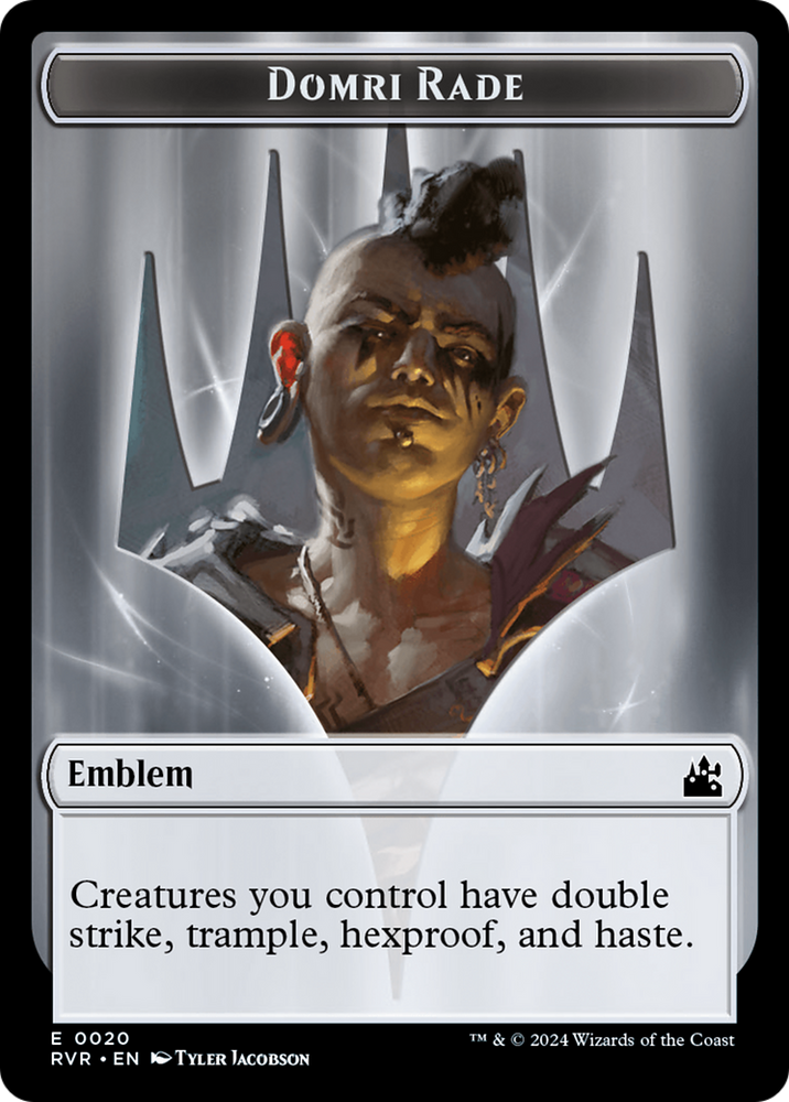 Goblin (0008) // Emblem - Domri Rade Double-Sided Token [Ravnica Remastered Tokens] Magic: The Gathering