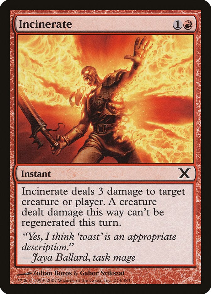 Incinerate [Tenth Edition] Magic: The Gathering