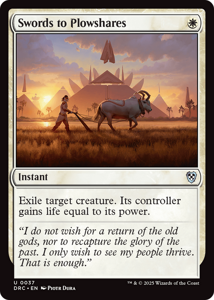 Swords to Plowshares [Aetherdrift Commander] Magic: The Gathering