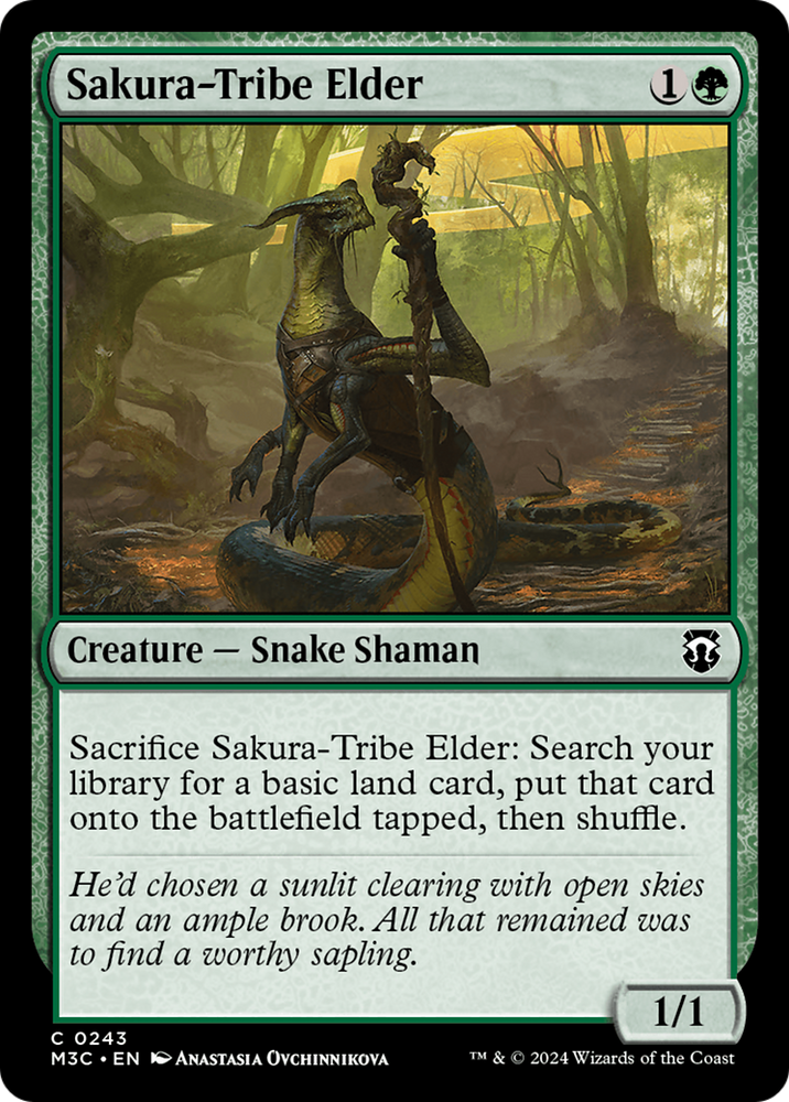 Sakura-Tribe Elder (Ripple Foil) [Modern Horizons 3 Commander] Magic: The Gathering
