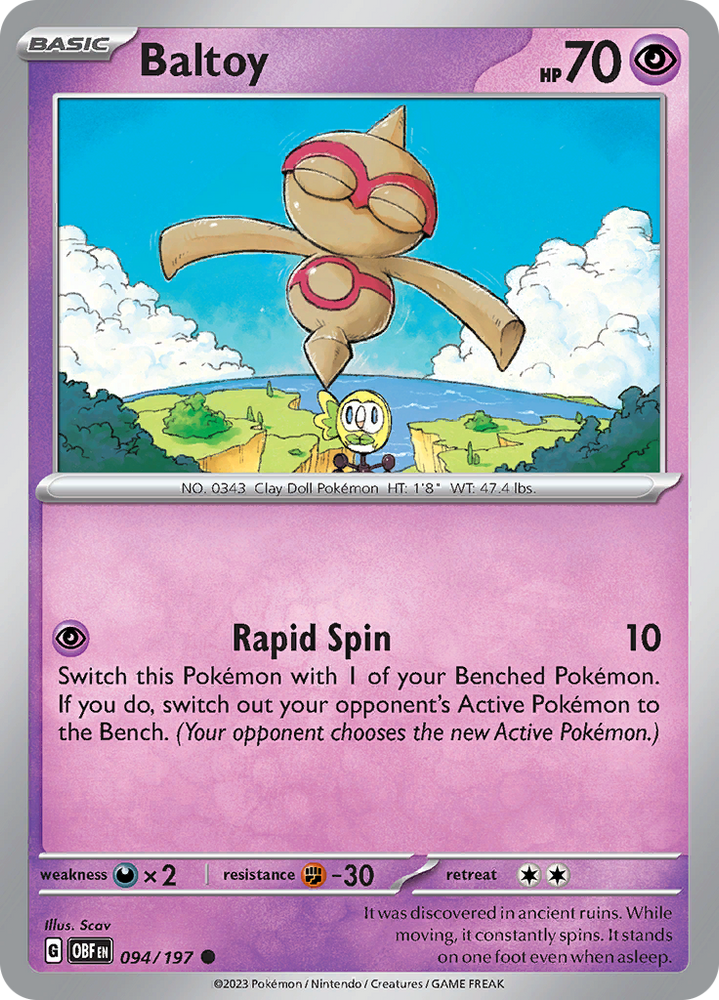 Baltoy (094/197) [Scarlet & Violet: Obsidian Flames] Pokémon